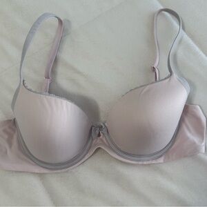 Victoria's Secret Body By Victoria Lined Demi Pink and Gray Bra Size 34C